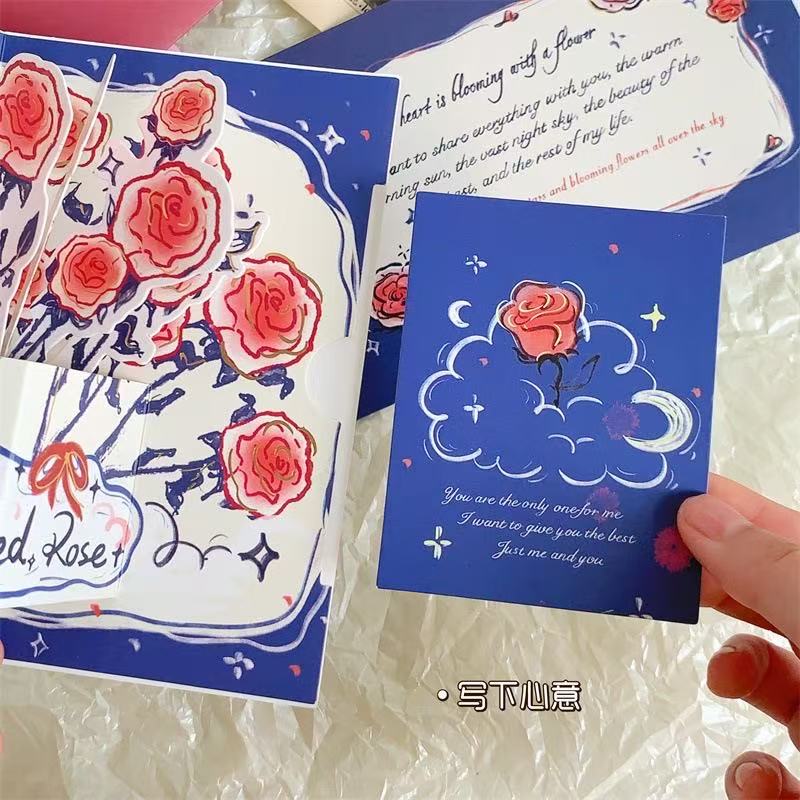 3D Rose Greeting Card