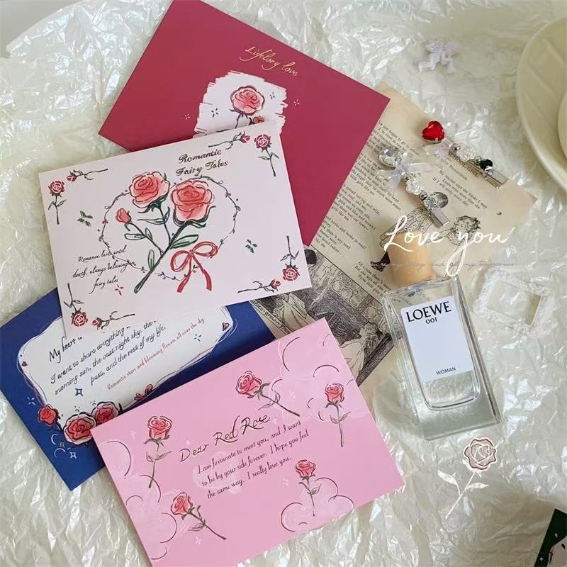 3D Rose Greeting Card
