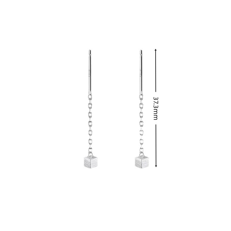 Cube Threader Earrings