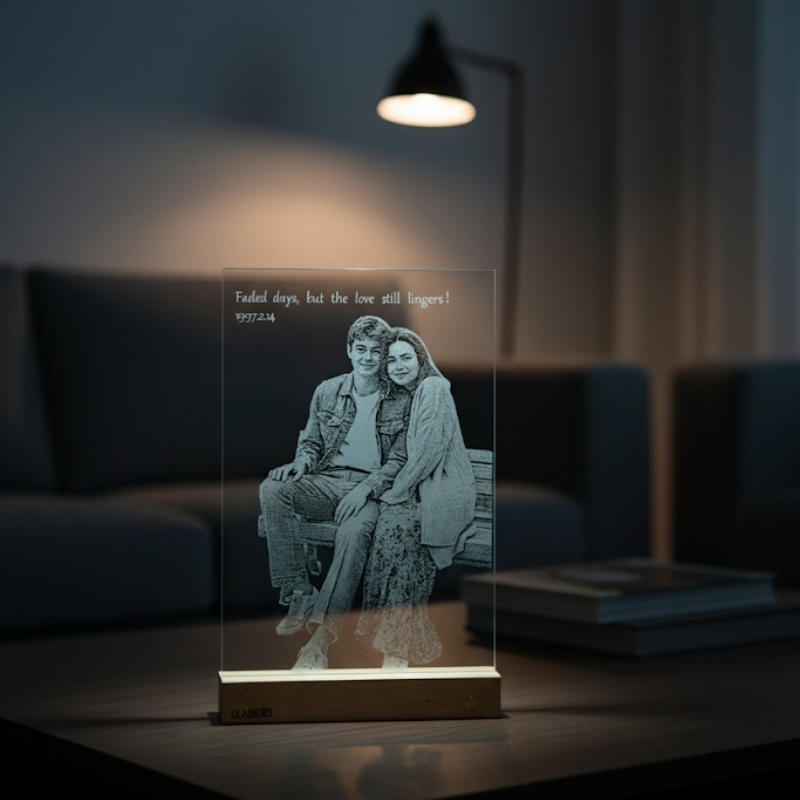 Glass Gift for Anniversary (Gift Box not included)