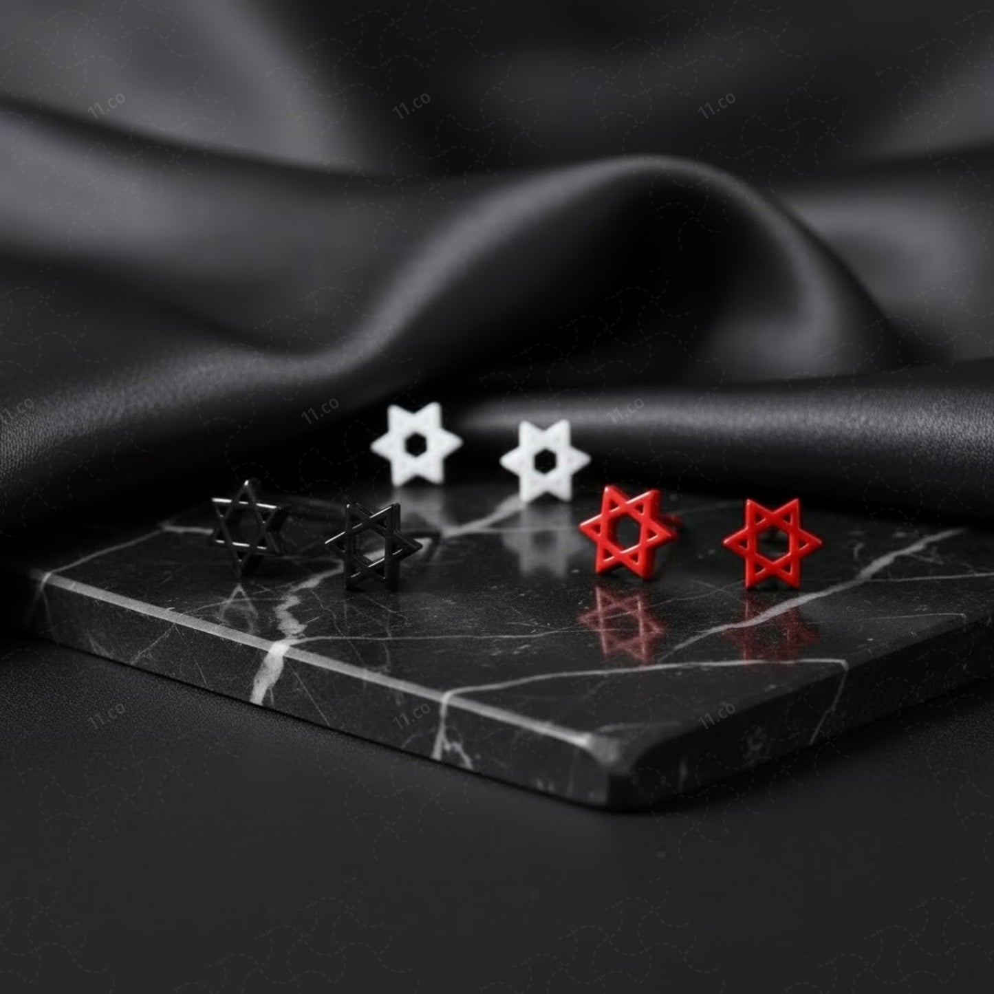 Hexagram stud earrings