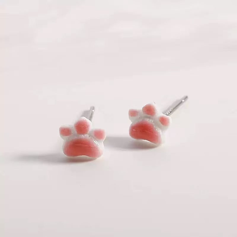 Cat Paw Stud Earings
