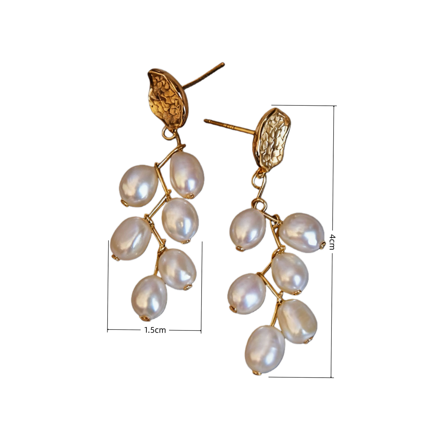 Gold Plated Pearl Drop Earrings