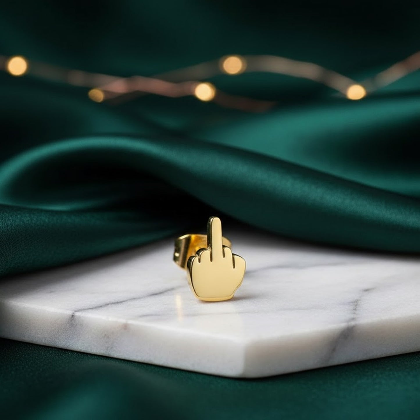 Middle Finger Stud Earings