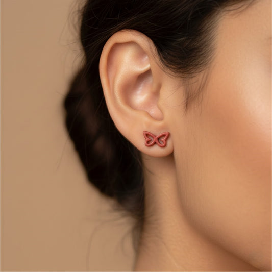 Hollow Butterfly Studs