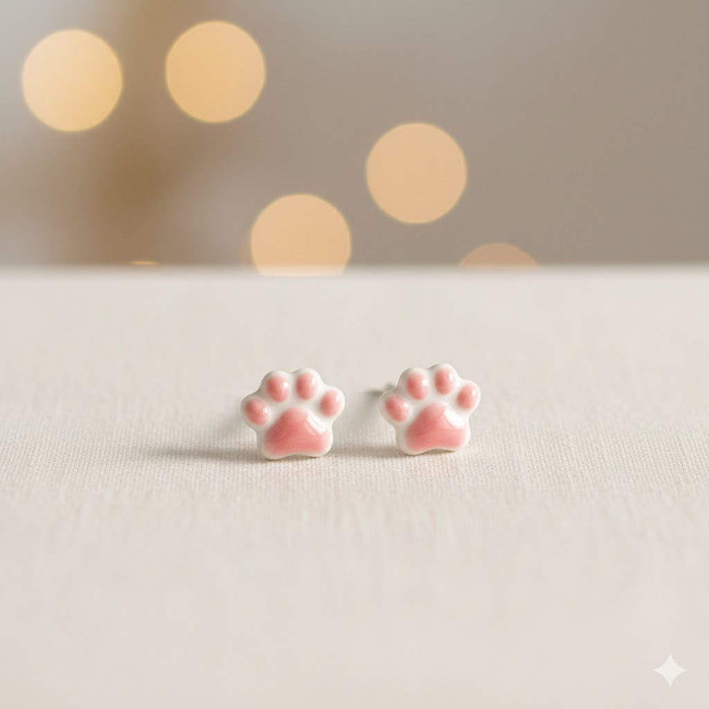 Cat Paw Stud Earings