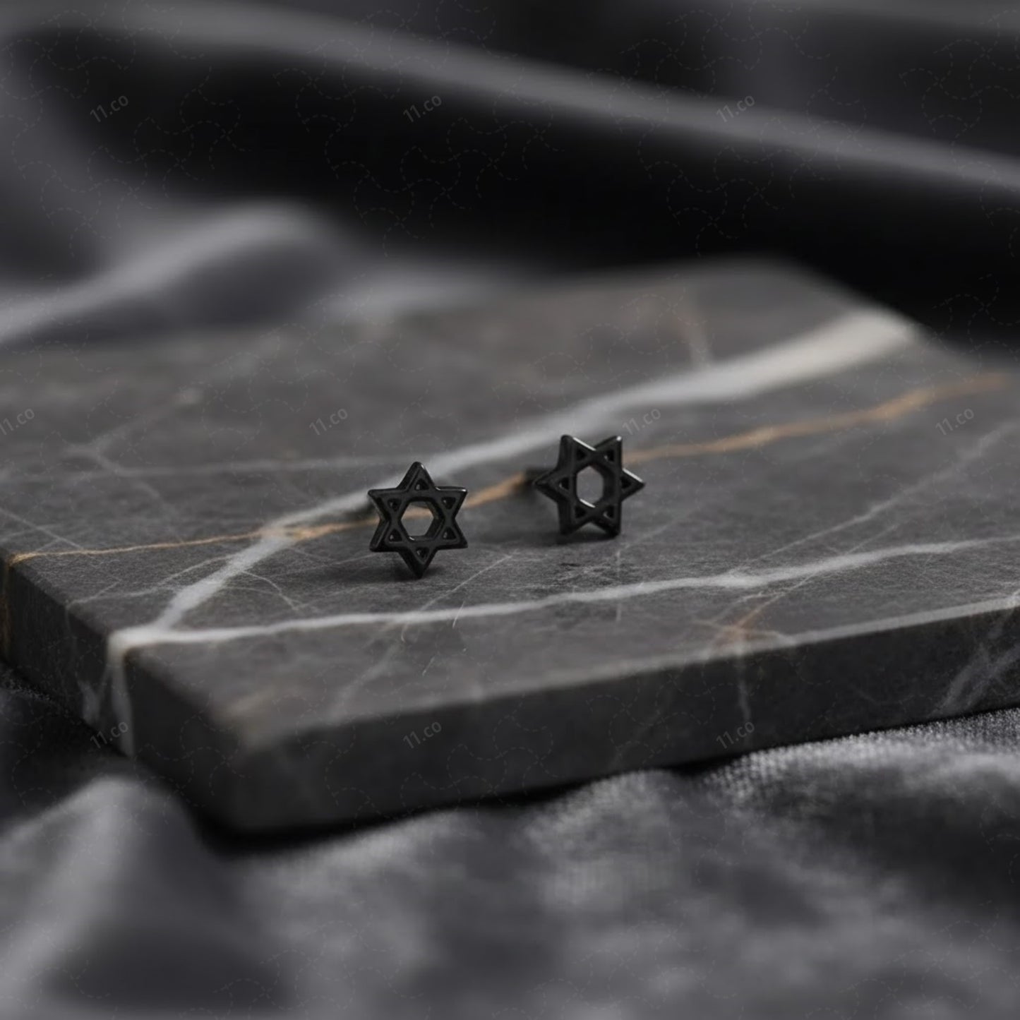 Hexagram stud earrings