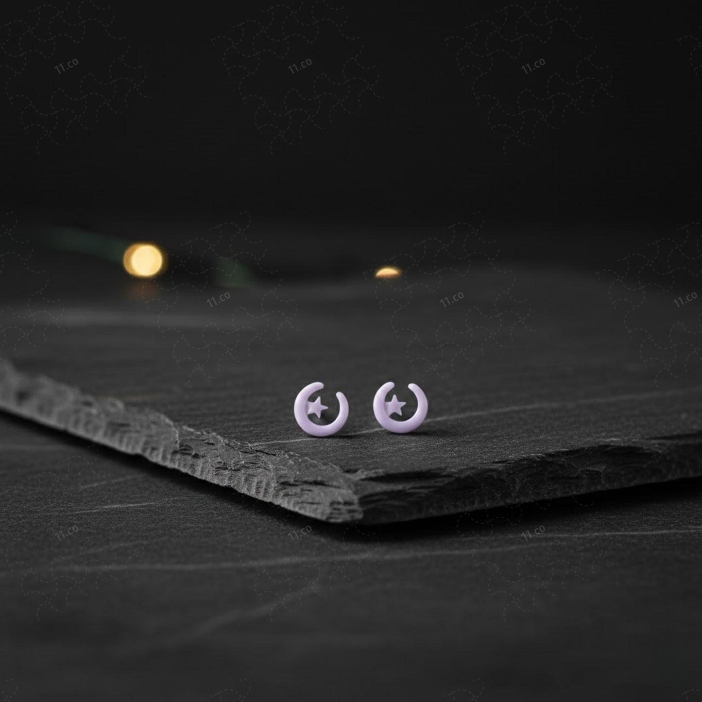 Moon & Star Stud Earrings