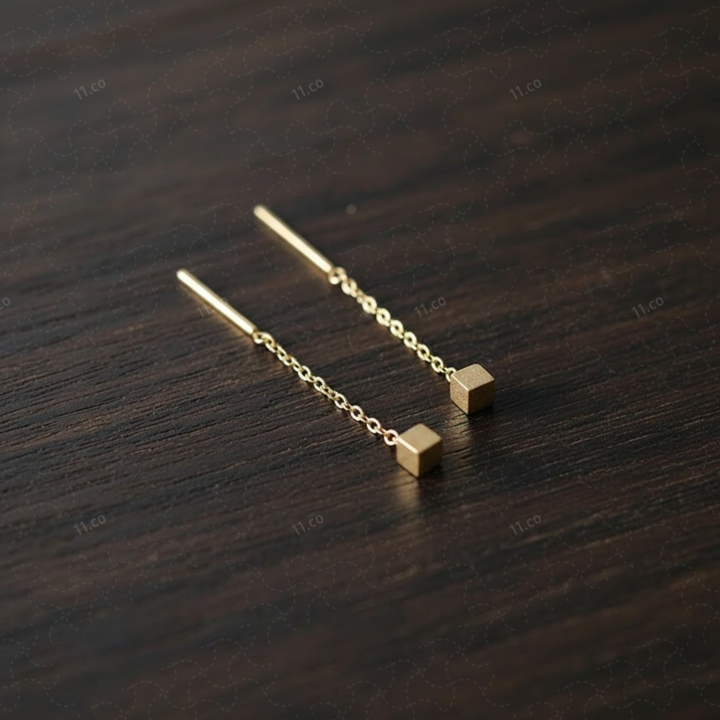 Cube Threader Earrings