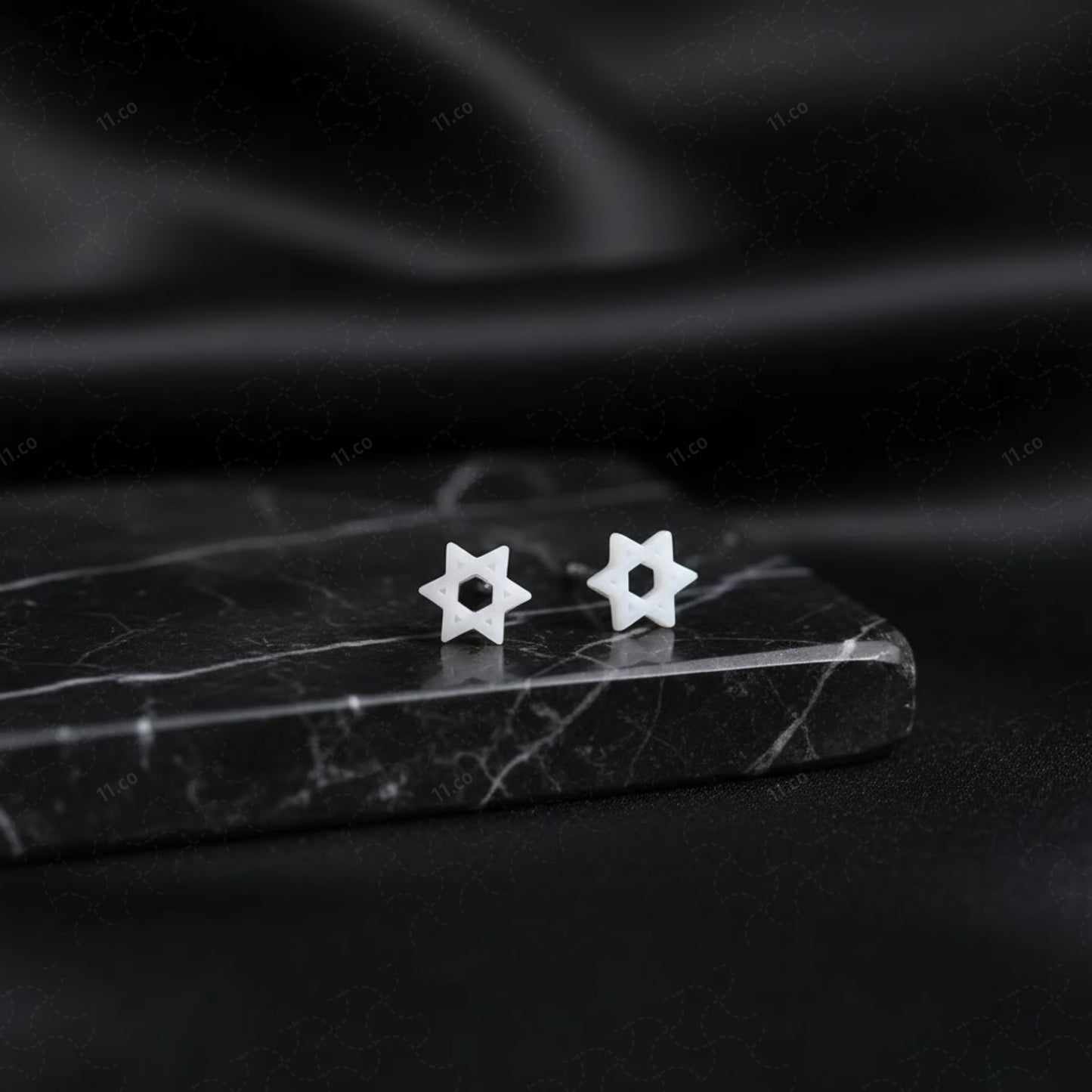 Hexagram stud earrings