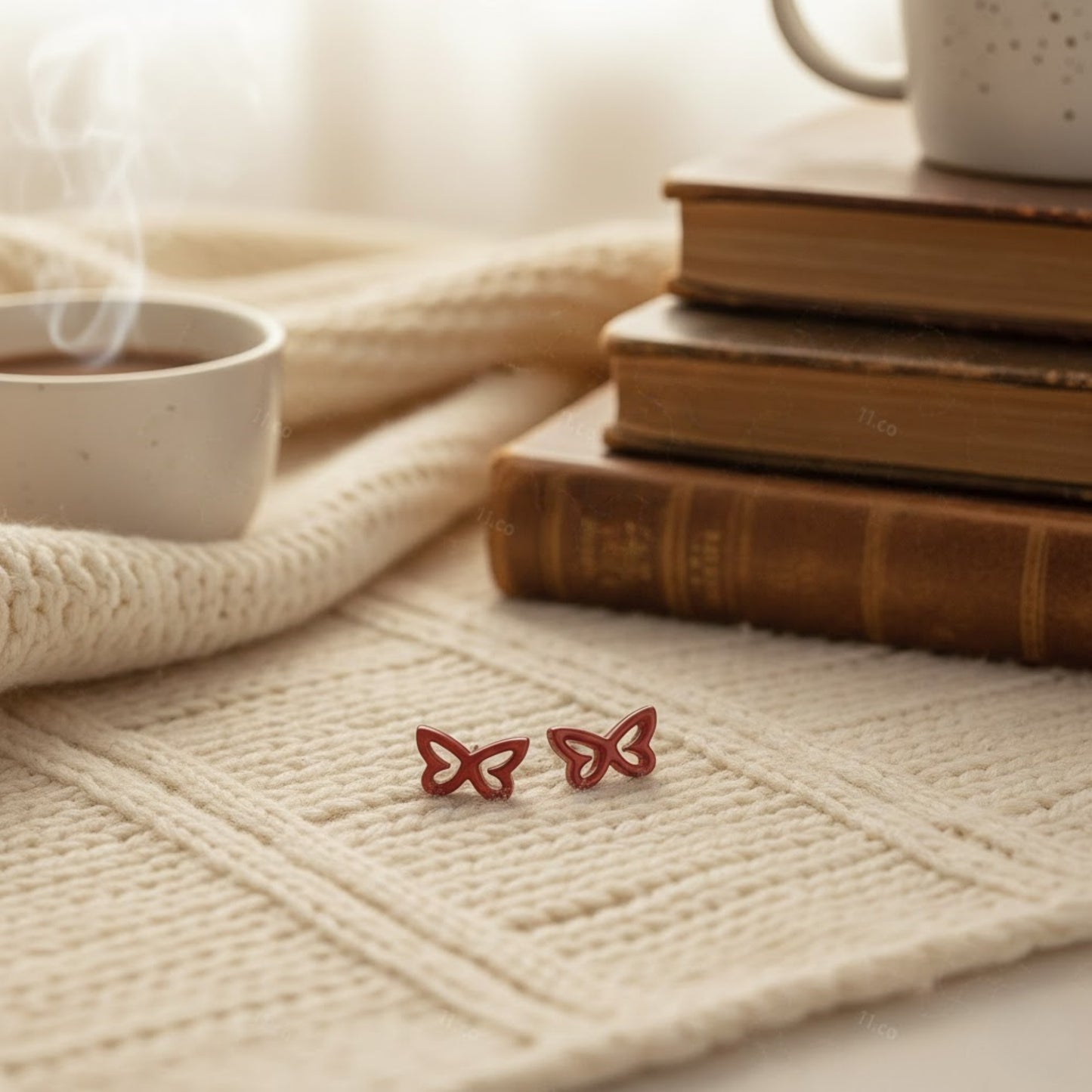 Hollow Butterfly Studs