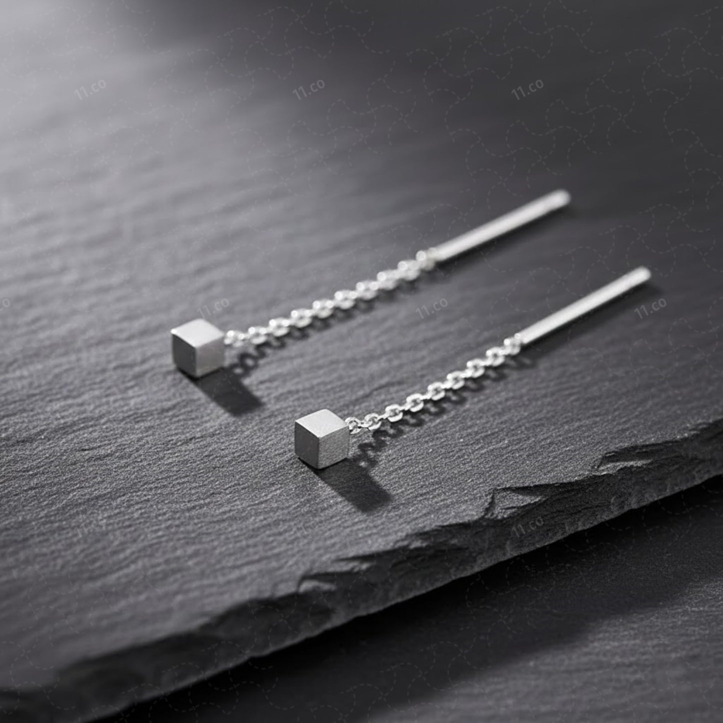 Cube Threader Earrings