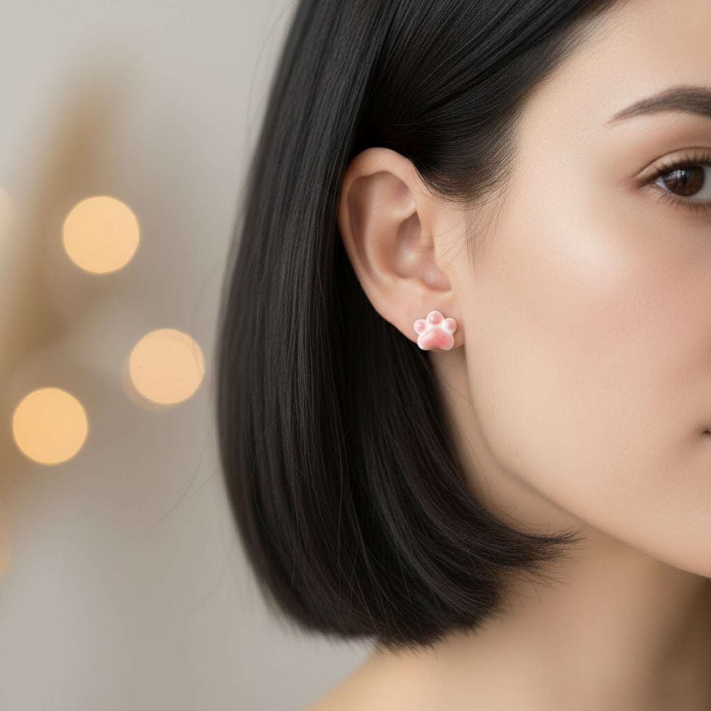 Cat Paw Stud Earings