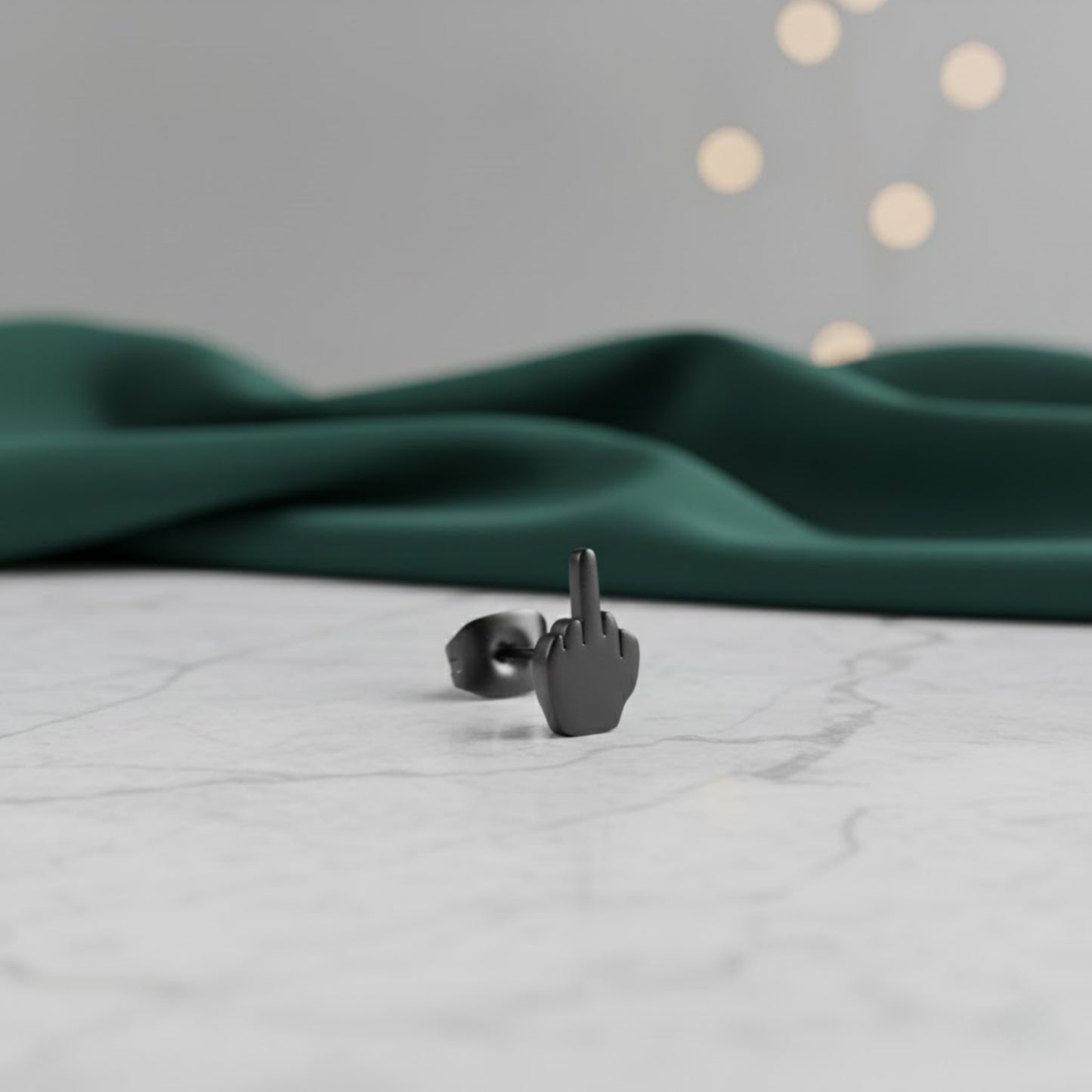 Middle Finger Stud Earings