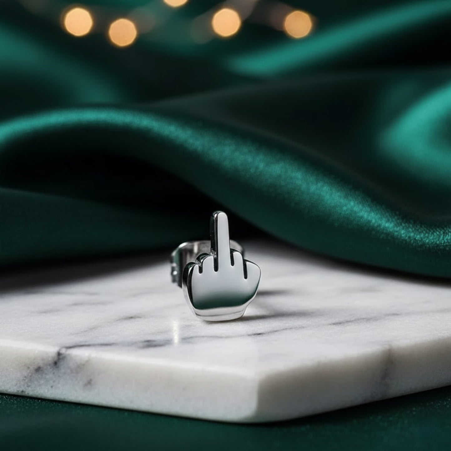 Middle Finger Stud Earings