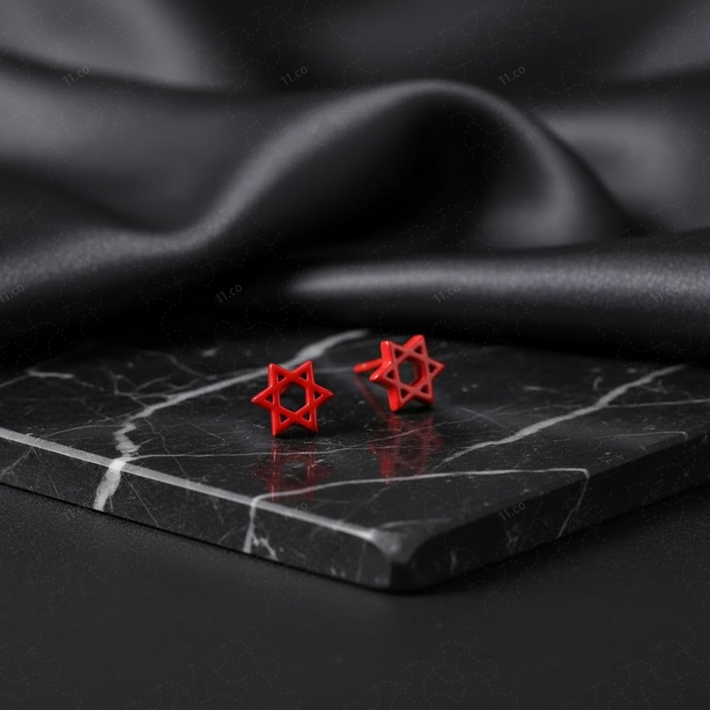 Hexagram stud earrings