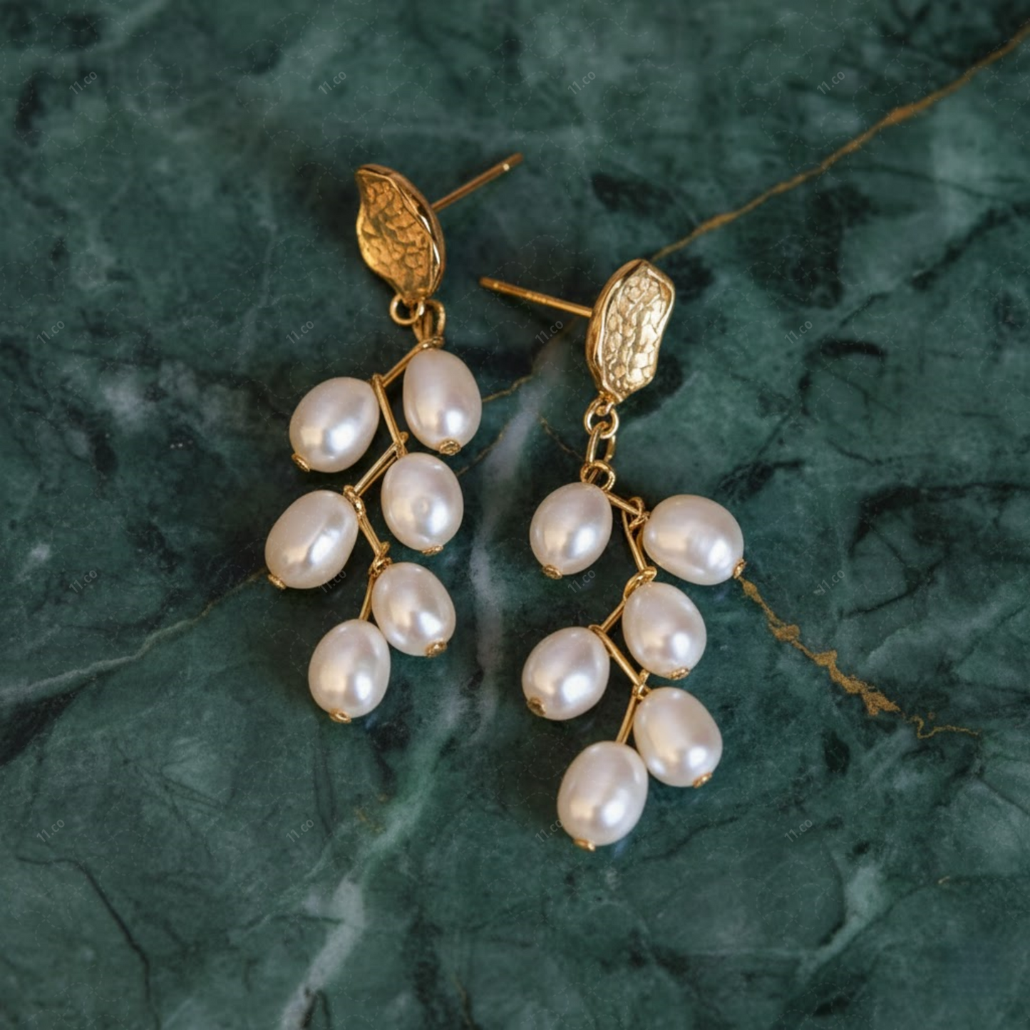 Gold Plated Pearl Drop Earrings